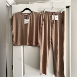 Zara small lightweight summer outfit in taupe